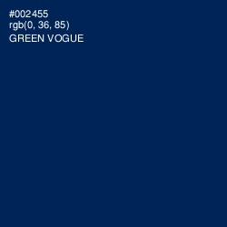 #002455 - Green Vogue Color Image